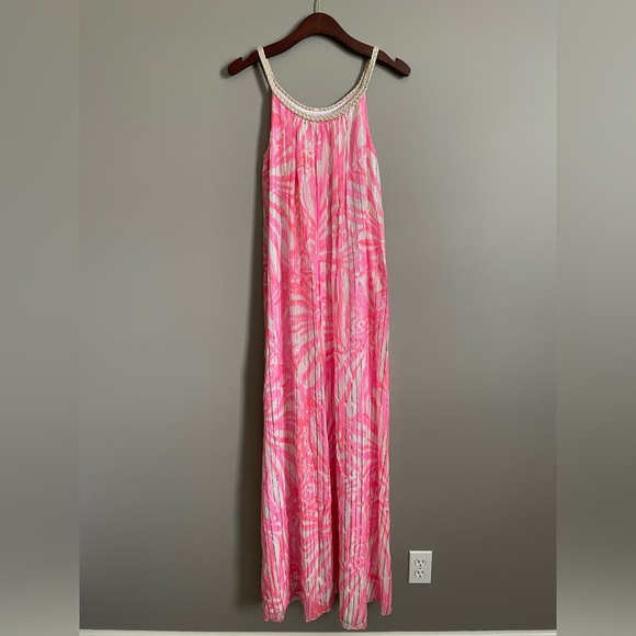 Lilly Pulitzer Dresses & Skirts - NWT Lilly Pulitzer Sienna Maxi Dress Pink Pout Shimmy Shimmy XS